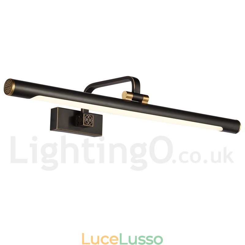 Lampada da specchio IP Luci da bagno Luci da parete in ottone puro con paralume in acrilico Illuminazione per il trucco