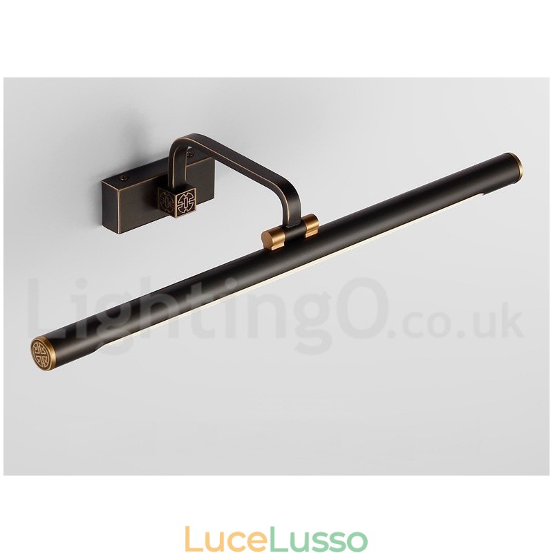 Lampada da specchio IP Luci da bagno Luci da parete in ottone puro con paralume in acrilico Illuminazione per il trucco