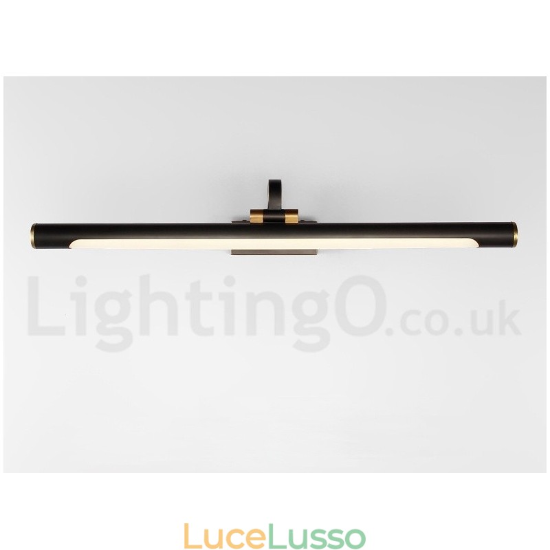 Lampada da specchio IP Luci da bagno Luci da parete in ottone puro con paralume in acrilico Illuminazione per il trucco