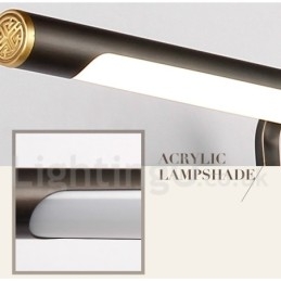 Lampada da specchio IP Luci da bagno Luci da parete in ottone puro con paralume in acrilico Illuminazione per il trucco