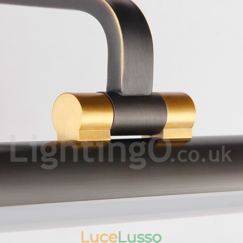 Lampada da specchio IP Luci da bagno Luci da parete in ottone puro con paralume in acrilico Illuminazione per il trucco