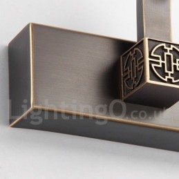 Lampada da specchio IP Luci da bagno Luci da parete in ottone puro con paralume in acrilico Illuminazione per il trucco