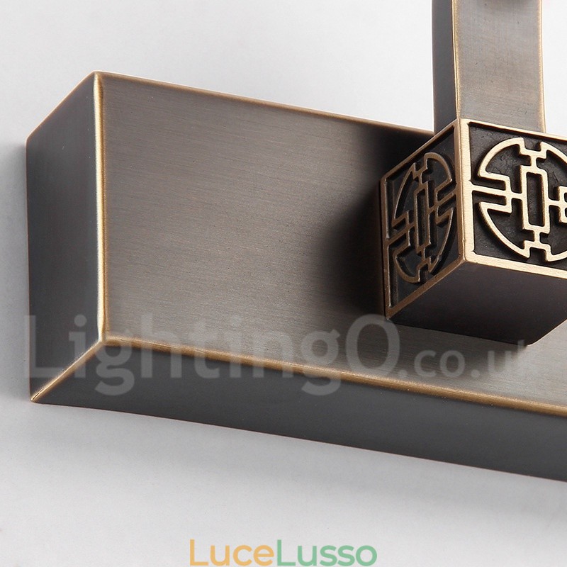 Lampada da specchio IP Luci da bagno Luci da parete in ottone puro con paralume in acrilico Illuminazione per il trucco