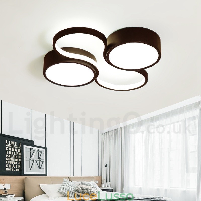 Lampada da soffitto moderna e contemporanea in alluminio dimmerabile, da montare a filo, per soggiorno, camera da letto, può essere utilizzata anche come applique.