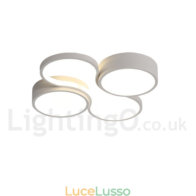 Lampada da soffitto moderna e contemporanea in alluminio dimmerabile, da montare a filo, per soggiorno, camera da letto, può essere utilizzata anche come applique.