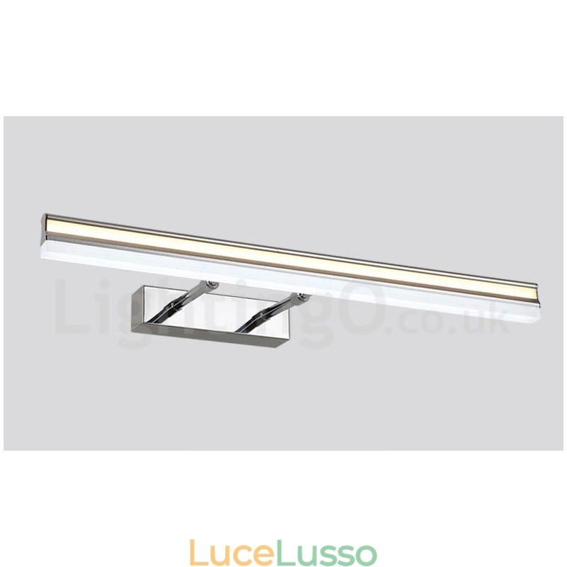 Lampada da specchio IP44 Luci da bagno Luci da parete su e giù con paralume in acrilico Illuminazione per il trucco