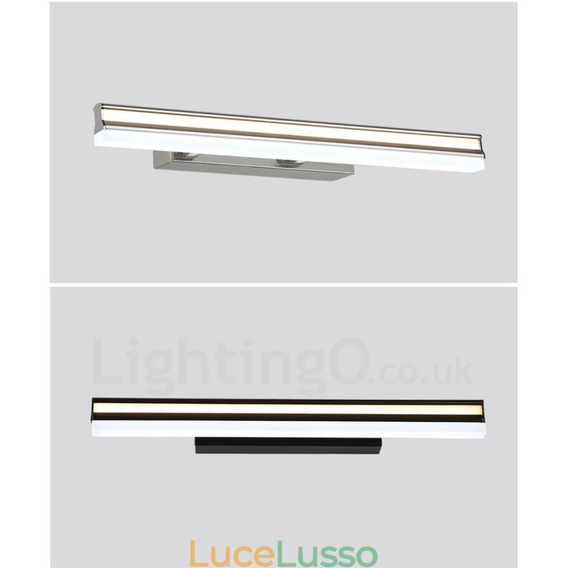 Lampada da specchio IP44 Luci da bagno Luci da parete con paralume in acrilico Illuminazione per il trucco