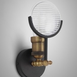 Applique da parete rustica retrò vintage con paralume in vetro, speciale per hotel, ufficio, showroom, soggiorno, sala da pranzo