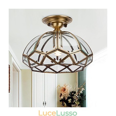 Lampada da soffitto moderna e contemporanea in rame con design decorativo Lampada da soffitto moderna e contemporanea in rame con design decorativo