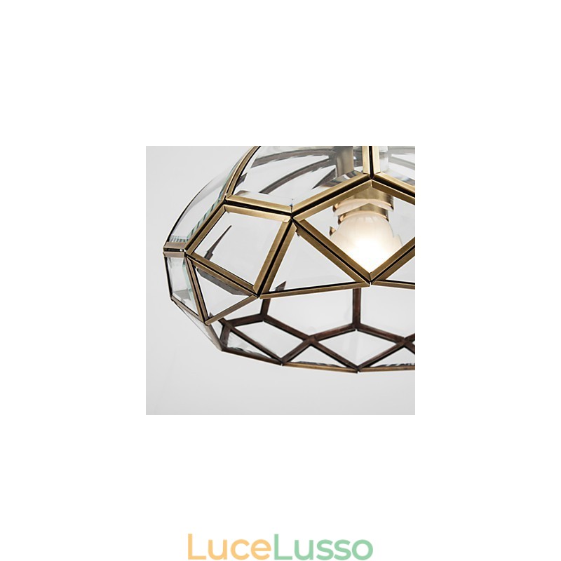 Lampada da soffitto moderna e contemporanea in rame con design decorativo