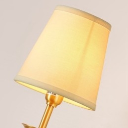 Applique da parete in ottone puro, lussuosa, rustica, retrò, vintage, a 1 luce, con paralume in tessuto, speciale per hotel, camera da letto, showroom, soggiorno, sala da pranzo