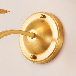 Applique da parete in ottone puro, lussuosa, rustica, retrò, vintage, a 1 luce, con paralume in tessuto, speciale per hotel, camera da letto, showroom, soggiorno, sala da pranzo