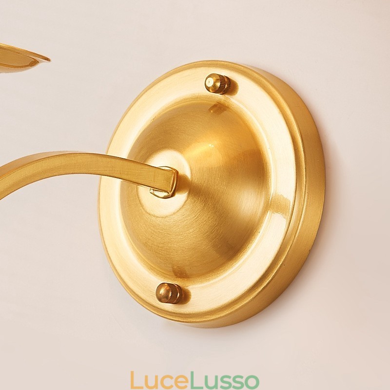 Applique da parete in ottone puro, lussuosa, rustica, retrò, vintage, a 1 luce, con paralume in tessuto, speciale per hotel, camera da letto, showroom, soggiorno, sala da pranzo