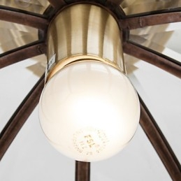 Lampada da soffitto moderna e contemporanea in rame con design decorativo