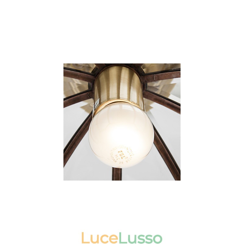 Lampada da soffitto moderna e contemporanea in rame con design decorativo