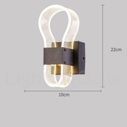 Applique moderna con paralume in acrilico per corridoio camera da letto