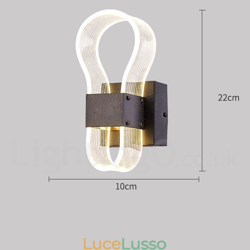 Applique moderna con paralume in acrilico per corridoio camera da letto