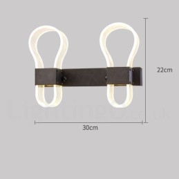 Applique moderna con paralumi in acrilico per corridoio camera da letto