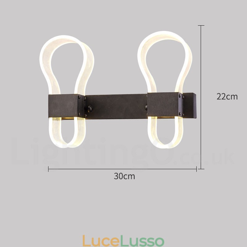Applique moderna con paralumi in acrilico per corridoio camera da letto