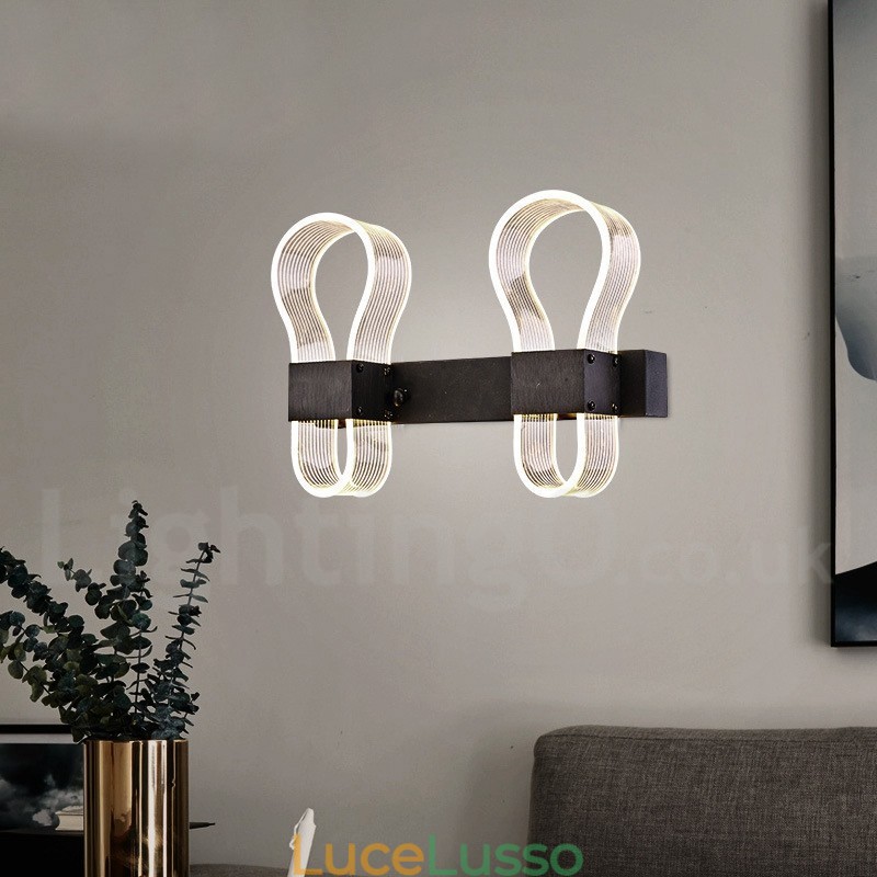 Applique moderna con paralumi in acrilico per corridoio camera da letto