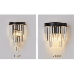 Moderna lampada da parete di lusso in cristallo K9 con paralume in cristallo