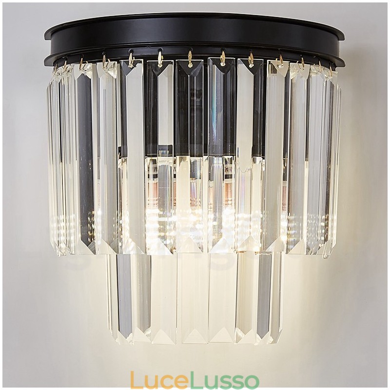 Moderna lampada da parete di lusso in cristallo K9 con paralume in cristallo