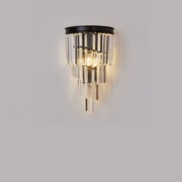 Moderna lampada da parete di lusso in cristallo K9 con paralume in cristallo