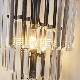 Moderna lampada da parete di lusso in cristallo K9 con paralume in cristallo