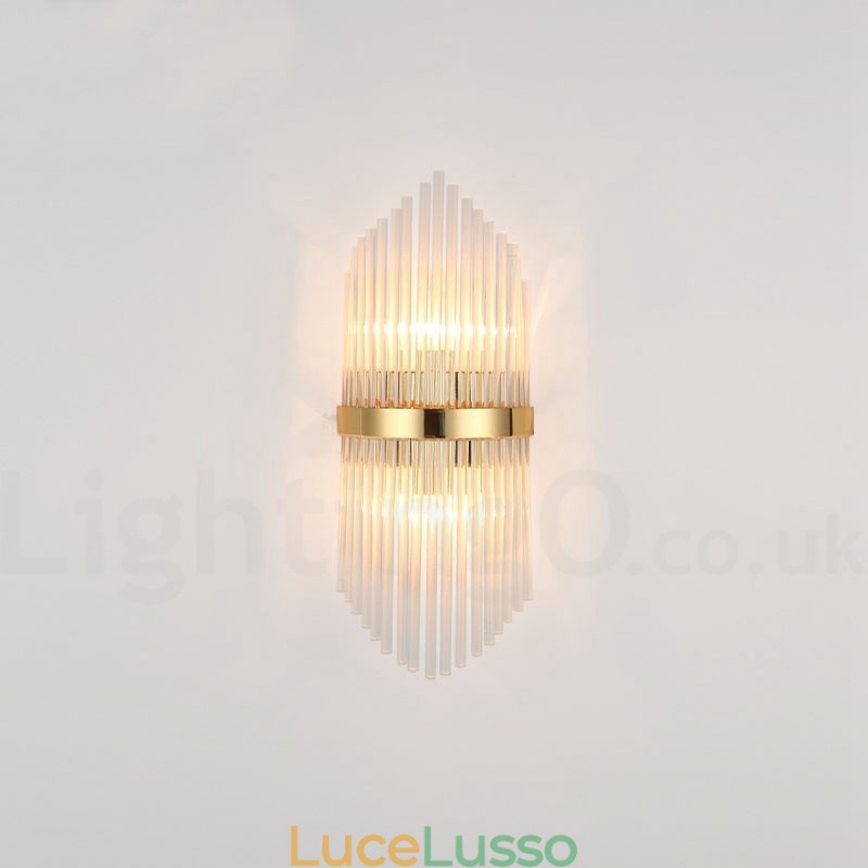 Moderna lampada da parete di lusso in cristallo K9 con paralume in cristallo