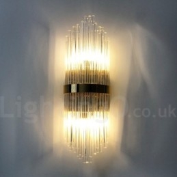 Moderna lampada da parete di lusso in cristallo K9 con paralume in cristallo