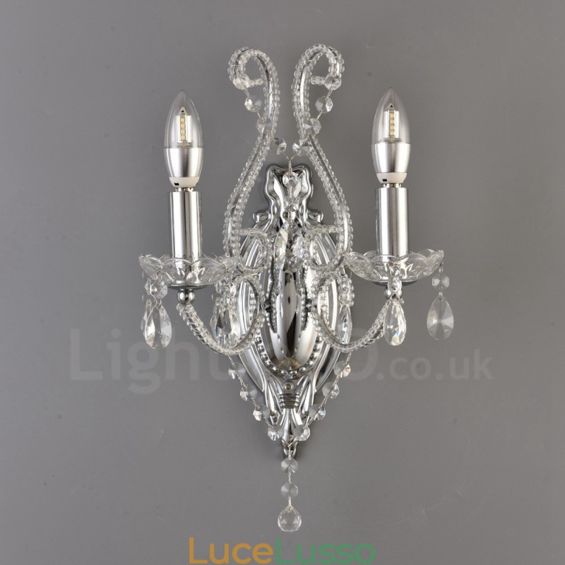 Applique da parete in cristallo stile americano nero oro 2 luci per soggiorno sala da pranzo negozio di abbigliamento caffetteria hotel