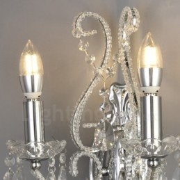 Applique da parete in cristallo stile americano nero oro 2 luci per soggiorno sala da pranzo negozio di abbigliamento caffetteria hotel