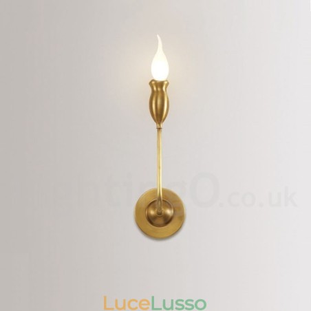 Applique da parete in ottone puro, lussuosa, rustica, retrò, vintage, a 1 luce, speciale per hotel, camera da letto, showroom, soggiorno, sala da pranzo Applique da parete in ottone puro, lussuosa, rustica, retrò, vintage, a 1 luce, speciale per hotel, camera da letto, showroom, soggiorno, sala da pranzo