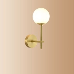 Modern Molecules Bean Applique con paralume in vetro sferico