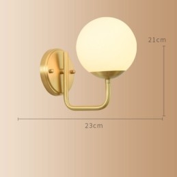 Modern Molecules Bean Applique con paralume in vetro sferico