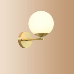 Modern Molecules Bean Applique con paralume in vetro sferico