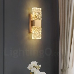 Moderna lampada da parete a filo in cristallo per comodino, veranda, corridoio, soggiorno, camera da letto, studio
