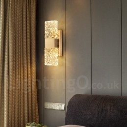 Moderna lampada da parete a filo in cristallo per comodino, veranda, corridoio, soggiorno, camera da letto, studio
