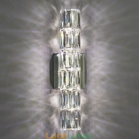 Lampada da parete per soggiorno, luce di lusso, semplice, lampada da comodino per camera da letto, hotel, corridoio, villa, progetto, applique da parete in cristallo, acciaio inossidabile Lampada da parete per soggiorno, luce di lusso, semplice, lampada da comodino per camera da letto, hotel, corridoio, villa, progetto, applique da parete in cristallo, acciaio inossidabile
