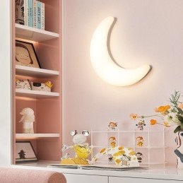 Applique da parete per bambini a forma di luna nordica da 20 W, luci da soffitto