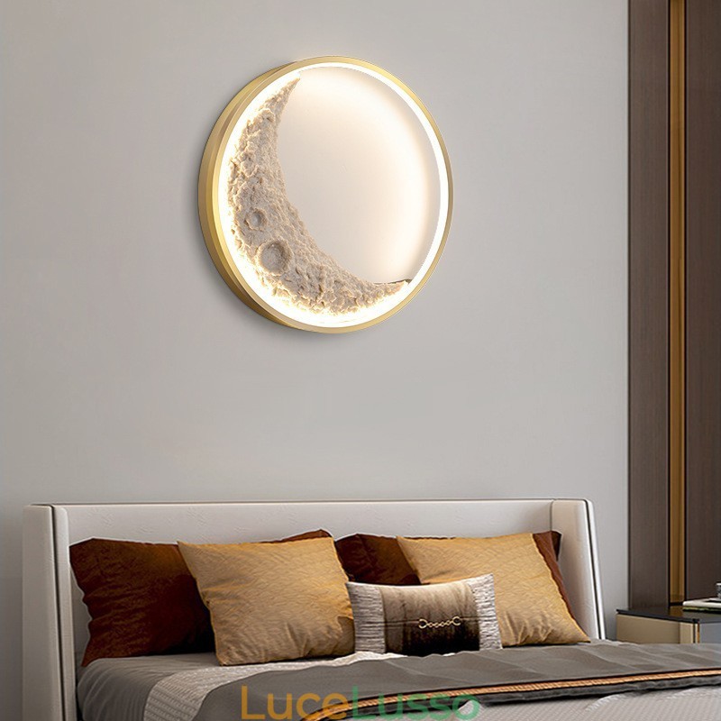 Luci da parete decorative per pareti di sfondo rotonde da interno nordiche