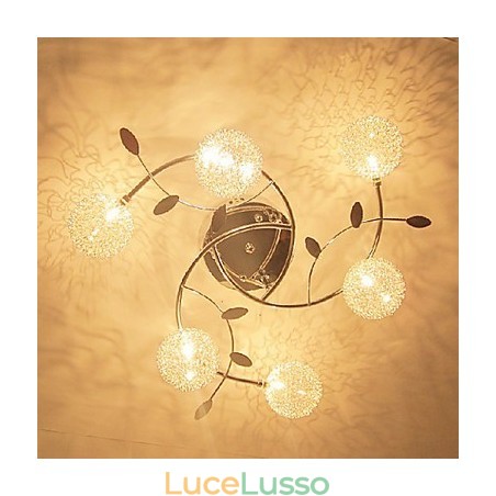 Moderno contemporaneo cristallo elettroplaccato montaggio a filo