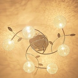 Moderno contemporaneo cristallo elettroplaccato montaggio a filo