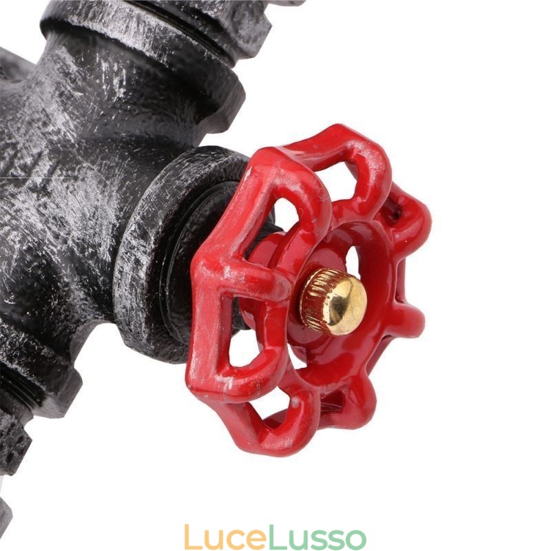 Applique da parete industriale vintage retrò con tubo dell'acqua