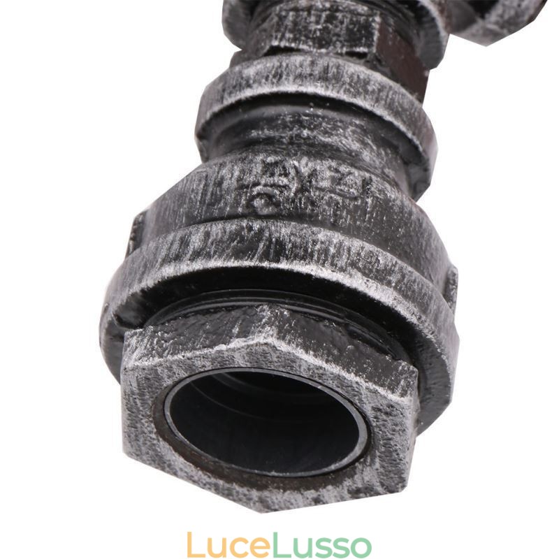 Applique da parete industriale vintage retrò con tubo dell'acqua