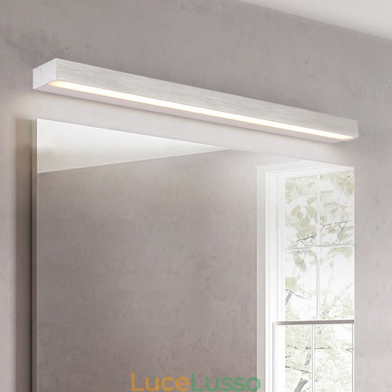 Moderna lampada da parete con specchio frontale in acrilico, illuminazione per il trucco del bagno