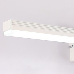 Lampada da parete contemporanea con specchio frontale, illuminazione acrilica per bagno