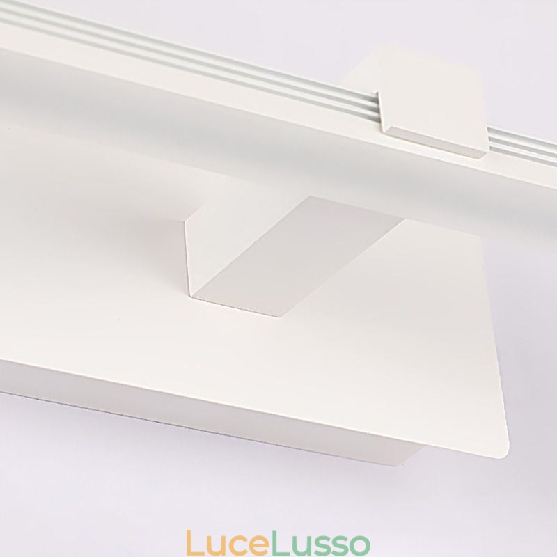 Lampada da parete contemporanea con specchio frontale, illuminazione acrilica per bagno
