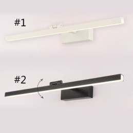 Lampada da parete con luce frontale a specchio in stile nordico, angolo regolabile, per il bagno