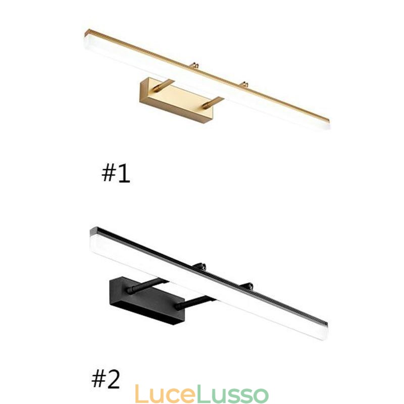 Lampada da parete estensibile in acrilico con specchio frontale, per corridoio del bagno
